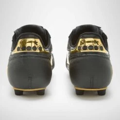 Diadora Men's Brasil #9 Italy LT+MDPU Soccer Shoe - Black/Gold -Men Shoes Store 101.178784 C0893 20 HR