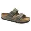 Birkenstock Arizona Soft Footbed Faded Khaki Oiled Nubuck Leather- Regular/Wide -Men Shoes Store 1019313