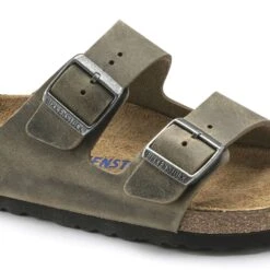 Birkenstock Arizona Soft Footbed Faded Khaki Oiled Nubuck Leather- Regular/Wide -Men Shoes Store 1019313 detail 1