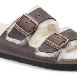 Birkenstock Arizona Shearling Sandal - Habana Natural- Medium/Narrow 11 Birkenstock Arizona Shearling Sandal - Habana Natural- Medium/Narrow -Men Shoes Store 1021049 detail 1