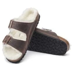 Birkenstock Arizona Shearling Sandal - Habana Natural- Medium/Narrow 12 Birkenstock Arizona Shearling Sandal - Habana Natural- Medium/Narrow -Men Shoes Store 1021049 sole
