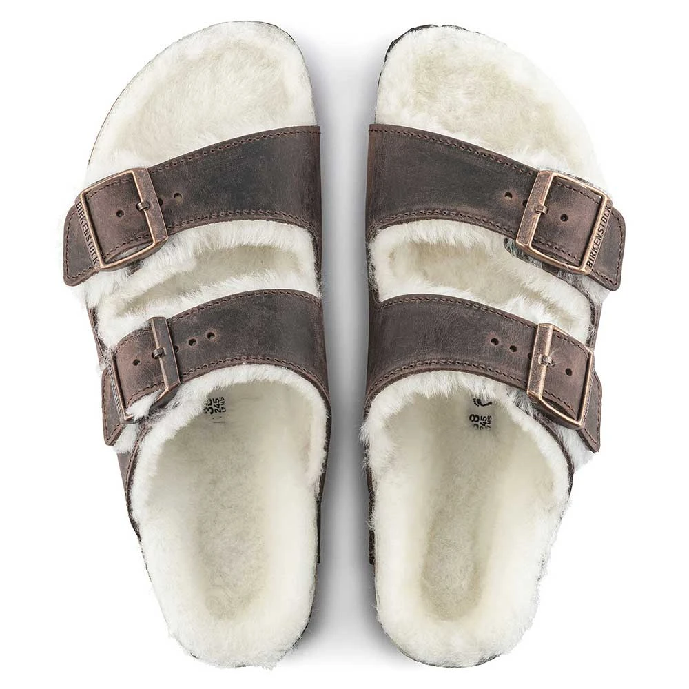 Birkenstock Arizona Shearling Sandal - Habana Natural- Medium/Narrow 7 Birkenstock Arizona Shearling Sandal - Habana Natural- Medium/Narrow - Image 5