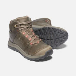 Keen Women's Terradora II Leather Mid Waterproof Boots - Brindle/Redwood - Regular (B) -Men Shoes Store 1023728 PPS PDP