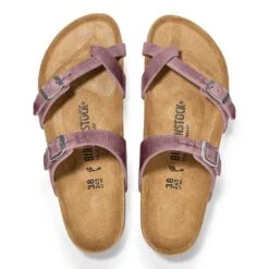 Birkenstock Women's Mayari Oiled Leather Sandal - Lavender - Regular/Wide -Men Shoes Store 1025053 top
