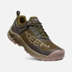 Keen Men's NXIS Evo WP Hiking Shoe - Dark Olive/Black Olive - Regular (D) -Men Shoes Store 1025909 3Q PDP 1