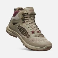 Keen Women's Terradora Flex Mid WP Hiking Boot - Plaza Taupe/Windsor Wine - Regular (B) -Men Shoes Store 1026878 3Q PDP