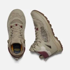 Keen Women's Terradora Flex Mid WP Hiking Boot - Plaza Taupe/Windsor Wine - Regular (B) -Men Shoes Store 1026878 PLD PDP