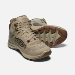 Keen Women's Terradora Flex Mid WP Hiking Boot - Plaza Taupe/Windsor Wine - Regular (B) -Men Shoes Store 1026878 PPS PDP