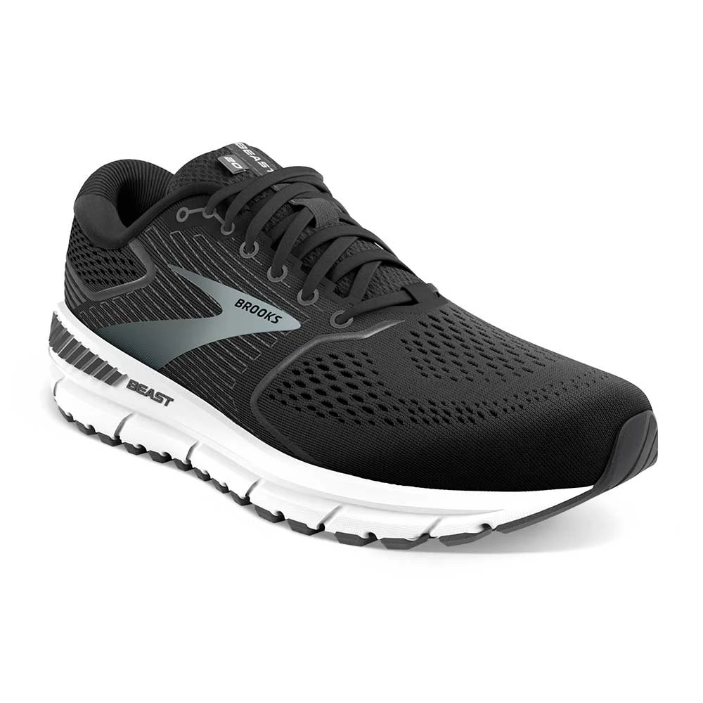 BROOKS Men's Beast 20 Running Shoe- Black/Ebony/Grey- Wide (2E) 4 BROOKS Men's Beast 20 Running Shoe- Black/Ebony/Grey- Wide (2E) - Image 2