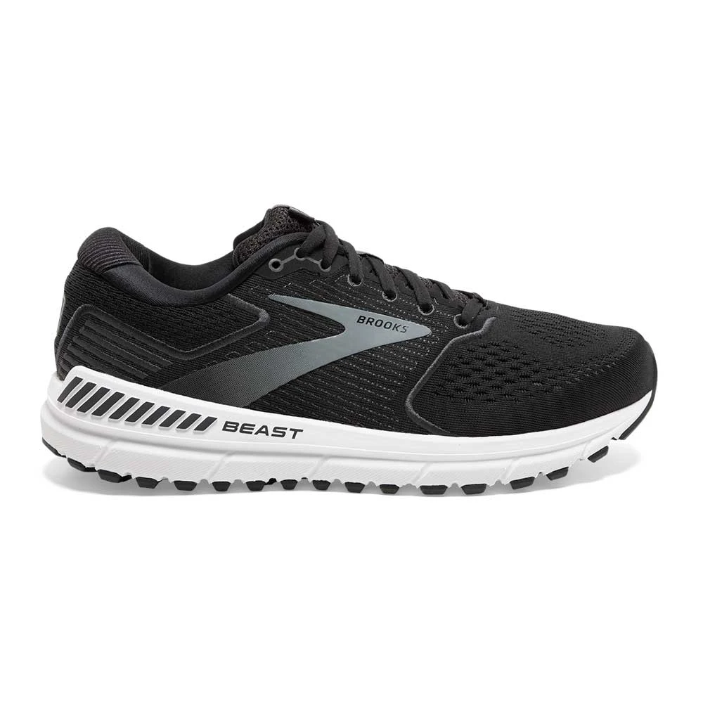 BROOKS Men's Beast 20 Running Shoe- Black/Ebony/Grey- Wide (2E) 3 BROOKS Men's Beast 20 Running Shoe- Black/Ebony/Grey- Wide (2E)