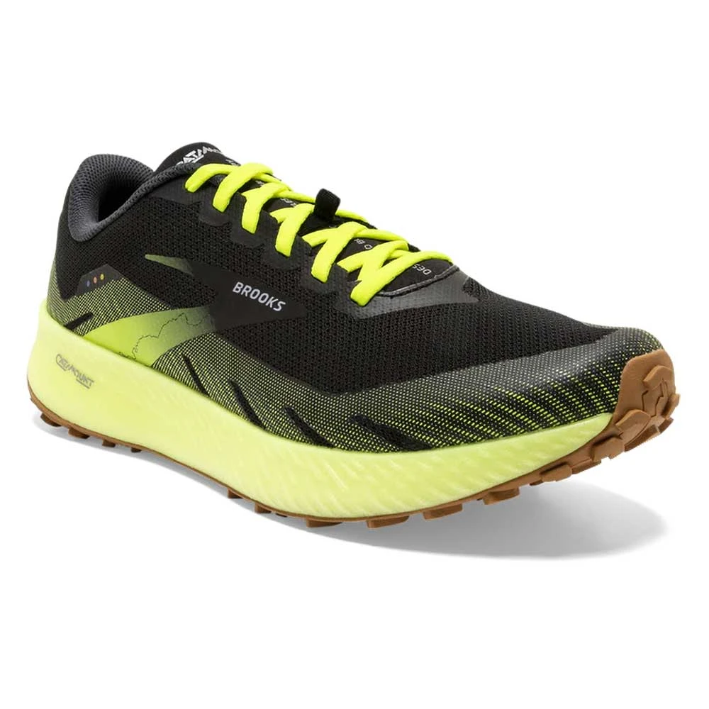 BROOKS Men's Catamount Trail Shoe- Black/Nightlife- Regular (D) 4 BROOKS Men's Catamount Trail Shoe- Black/Nightlife- Regular (D) - Image 2