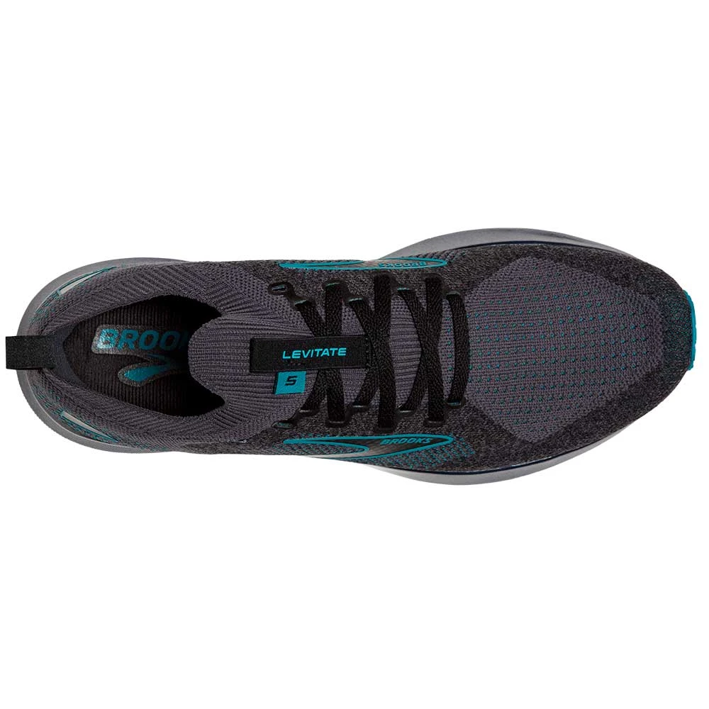BROOKS Men's Levitate StealthFit 5 Running Shoe- Black/Ebony/Crystal Teal- Regular (D) 7 BROOKS Men's Levitate StealthFit 5 Running Shoe- Black/Ebony/Crystal Teal- Regular (D) - Image 5
