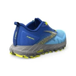 BROOKS Men's Cascadia 17 Trail Running Shoe - Blue/Surf The Web/Sulphur - Regular (D) -Men Shoes Store 110403 416 H Cascadia 17