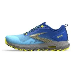 BROOKS Men's Cascadia 17 Trail Running Shoe - Blue/Surf The Web/Sulphur - Regular (D) -Men Shoes Store 110403 416 M Cascadia 17