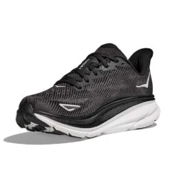 Hoka Men's Clifton 9 Running Shoe - Black/White -Men Shoes Store 1127895 BWHT 3