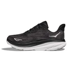 Hoka Men's Clifton 9 Running Shoe - Black/White -Men Shoes Store 1127895 BWHT 8