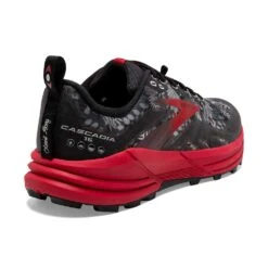 BROOKS Women's Cascadia 16 Trail Shoe - Black/Grey/Red- Regular (B) -Men Shoes Store 120363 008 H Cascadia 16