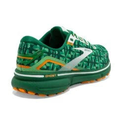 BROOKS Women's Ghost 15 Run Lucky - Green/White/Orange- Regular (B) -Men Shoes Store 120380 371 H Ghost 15