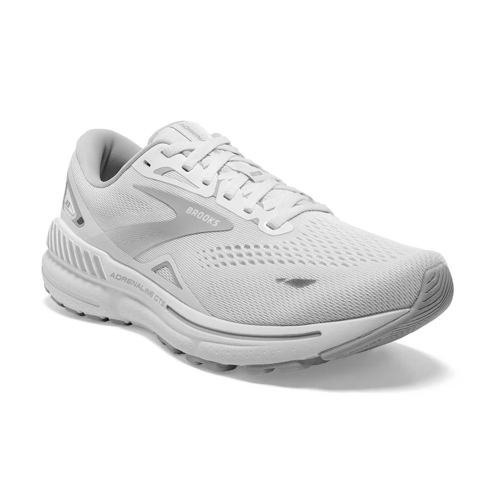BROOKS W Adrenaline GTS 23 - White/Oyster/Silver 4 BROOKS W Adrenaline GTS 23 - White/Oyster/Silver - Image 2