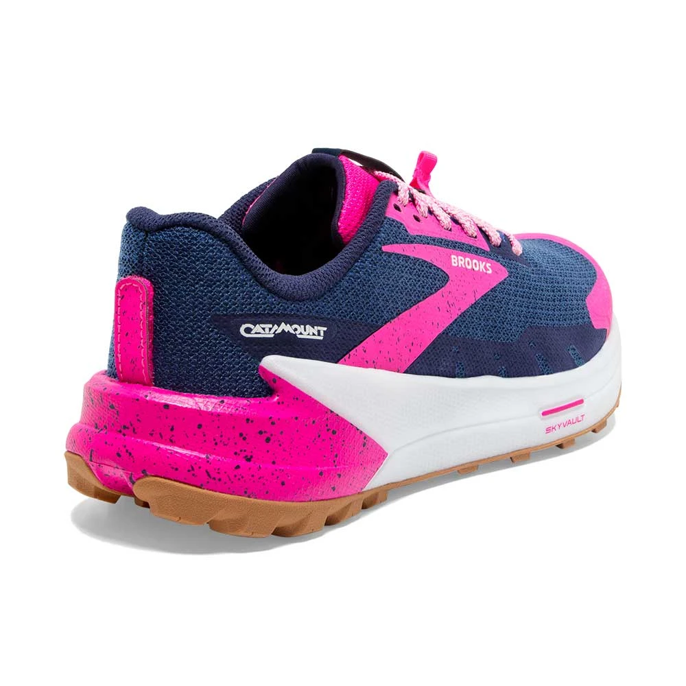 BROOKS Women's Catamount 2 Trail Running Shoe- Peacoat/Pink/Biscuit- Regular (B) 6 BROOKS Women's Catamount 2 Trail Running Shoe- Peacoat/Pink/Biscuit- Regular (B) - Image 4