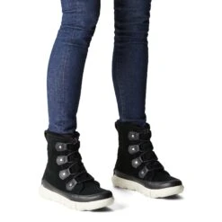 Sorel Women's Explorer II Joan Faux Fur Boot - Black/Fawn - Regular (B) -Men Shoes Store 1951631 010 a9