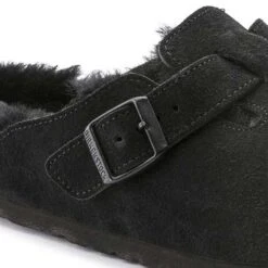 Birkenstock Boston Shearling Black Suede Leather- Regular/Wide -Men Shoes Store 259883 detail 1 1