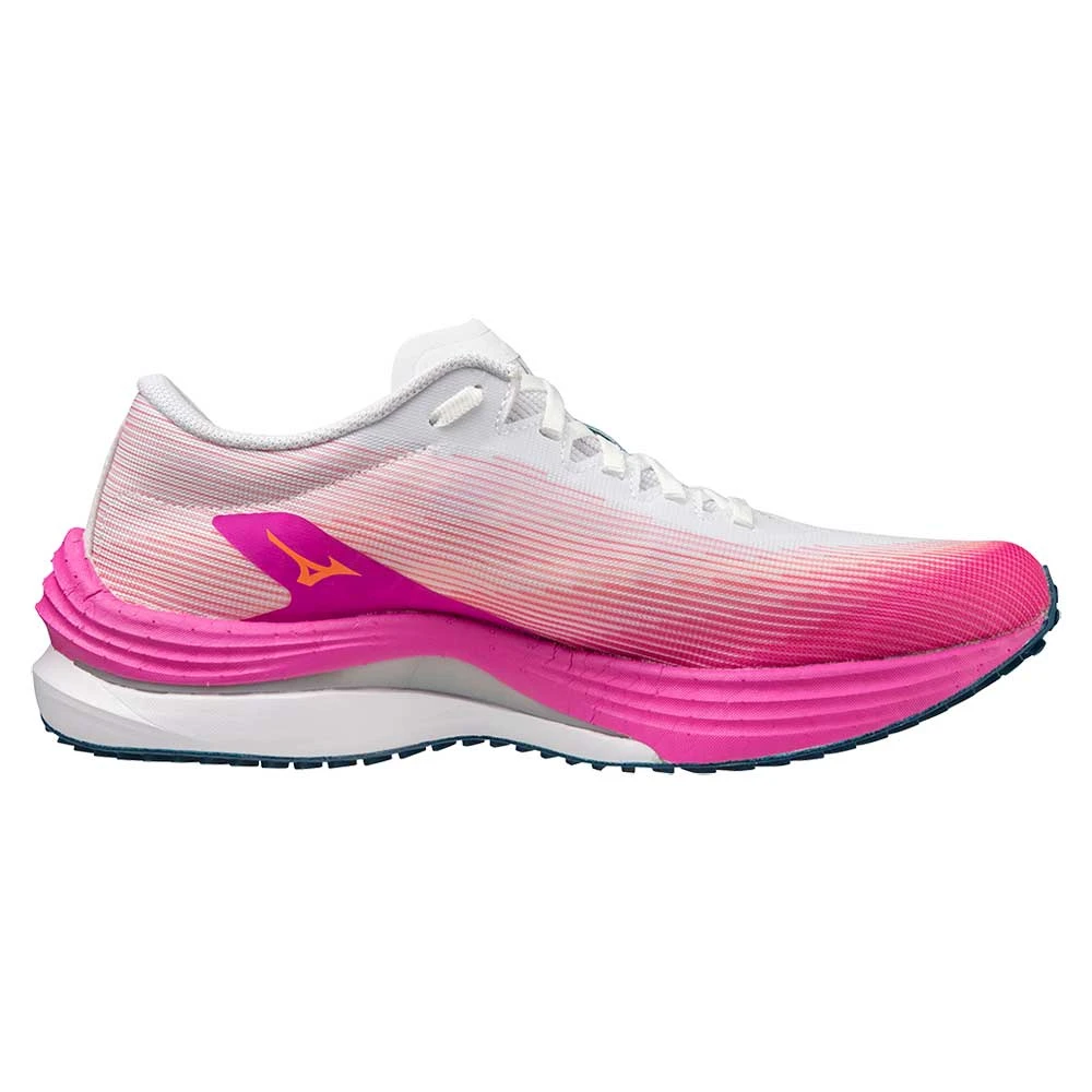 Mizuno Women's Wave Rebellion Flash Running Shoe - White/Silver - Regular (B) 3 Mizuno Women's Wave Rebellion Flash Running Shoe - White/Silver - Regular (B)