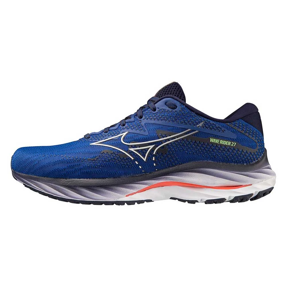 Mizuno Men's Wave Rider 27 Running Shoe - Surf The Web/White - Regular (D) 4 Mizuno Men's Wave Rider 27 Running Shoe - Surf The Web/White - Regular (D) - Image 2