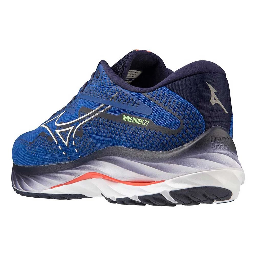 Mizuno Men's Wave Rider 27 Running Shoe - Surf The Web/White - Regular (D) 11 Mizuno Men's Wave Rider 27 Running Shoe - Surf The Web/White - Regular (D) - Image 9