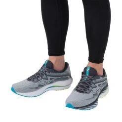 Mizuno Men's Wave Rider 27 Running Shoe - Pearl Blue/White - Regular (D) -Men Shoes Store 411415 5F00 10