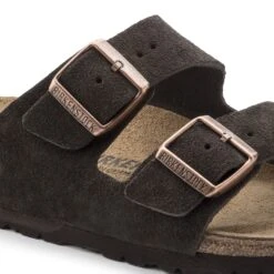 Birkenstock Arizona Mocha Suede Leather Sandal- Regular/Wide 12 Birkenstock Arizona Mocha Suede Leather Sandal- Regular/Wide -Men Shoes Store 51903 detail 1