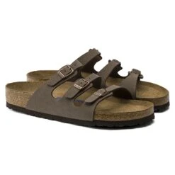 Birkenstock Women's Florida Soft Footbed Mocha Birko-Flor Nubuck Sandal- Regular/Wide -Men Shoes Store 53881 pair