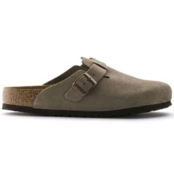 Birkenstock Boston Soft Footbed Taupe Suede- Regular/Wide -Men Shoes Store 560771 side bost tau