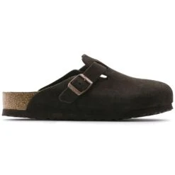 Birkenstock Boston Soft Footbed Mocha Suede- Regular/Wide -Men Shoes Store 660461 side bost b