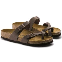 Birkenstock Mayari Suede Mocha Birko-Flor® Nubuck Sandal- Regular/Wide -Men Shoes Store 71063 pair