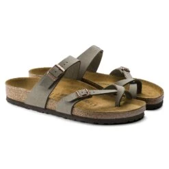 Birkenstock Mayari Cork Stone Birko-Flor Nubuck Sandal- Regular/Wide -Men Shoes Store 71071 pair
