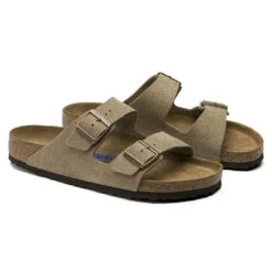 Birkenstock Arizona Soft Footbed Taupe Suede Leather Sandal - Taupe- Regular/Wide 11 Birkenstock Arizona Soft Footbed Taupe Suede Leather Sandal - Taupe- Regular/Wide -Men Shoes Store 951303 pair
