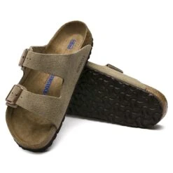 Birkenstock Arizona Soft Footbed Taupe Suede Leather Sandal - Taupe- Regular/Wide 12 Birkenstock Arizona Soft Footbed Taupe Suede Leather Sandal - Taupe- Regular/Wide -Men Shoes Store 951303 sole
