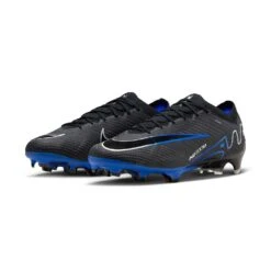 Nike Zoom Mercurial Vapor 15 Elite FG Soccer Cleat- Black/Chrome-Hyper Blue- Regular (D) -Men Shoes Store AURORA DJ4978 040 PHCFH001 2000