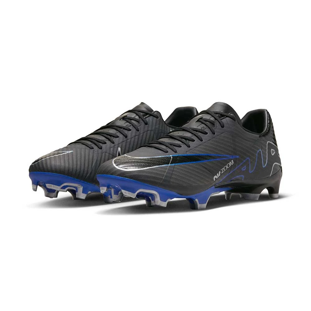 Nike Zoom Mercurial Vapor 15 Academy MG Soccer Cleat - Black/Chrome-Hyper Royal- Regular (D) 4 Nike Zoom Mercurial Vapor 15 Academy MG Soccer Cleat - Black/Chrome-Hyper Royal- Regular (D) - Image 2