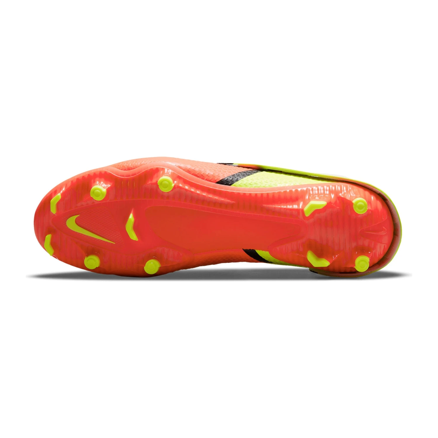 Nike Unisex Phantom GT2 Academy Flyease FG/MG Soccer Shoe - White/Bright Crimson/Volt 5 Nike Unisex Phantom GT2 Academy Flyease FG/MG Soccer Shoe - White/Bright Crimson/Volt - Image 3