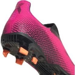 ADIDAS JR X Ghosted .3 Laceless FG Soccer Shoe - Shock Pink/Core Black/Screaming Orange -Men Shoes Store FY7281 04