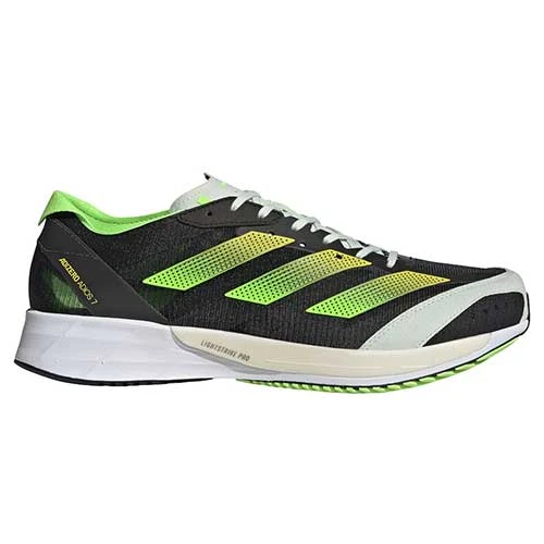 ADIDAS Men's AdiZERO Adios 7 Running Shoe - Core Black/Beam Yellow - Regular (D) 3 ADIDAS Men's AdiZERO Adios 7 Running Shoe - Core Black/Beam Yellow - Regular (D)