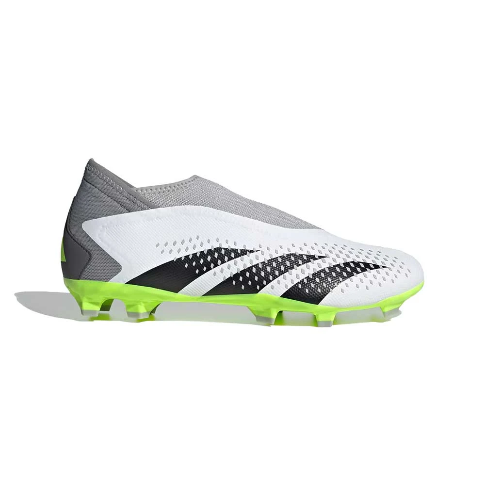 ADIDAS Unisex Predator Accuracy .3 Laceless FG - Cloud White/ Core Black / Lucid Lemon- Regular (D) 3 ADIDAS Unisex Predator Accuracy .3 Laceless FG - Cloud White/ Core Black / Lucid Lemon- Regular (D)