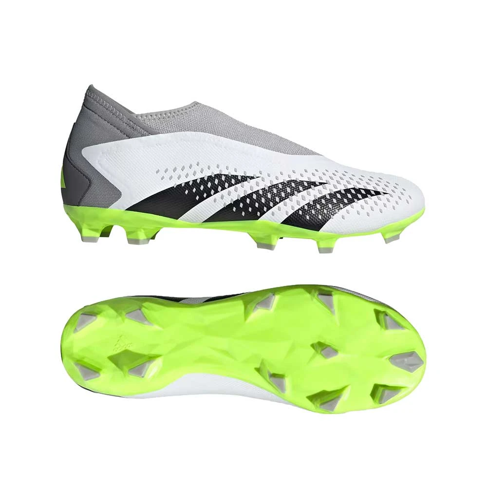 ADIDAS Unisex Predator Accuracy .3 Laceless FG - Cloud White/ Core Black / Lucid Lemon- Regular (D) 9 ADIDAS Unisex Predator Accuracy .3 Laceless FG - Cloud White/ Core Black / Lucid Lemon- Regular (D) - Image 7