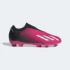 ADIDAS Youth JR X Speedportal .3 LL FG Soccer Shoe - Team Shock Pink/Zero Met - Regular (D) -Men Shoes Store GZ5061