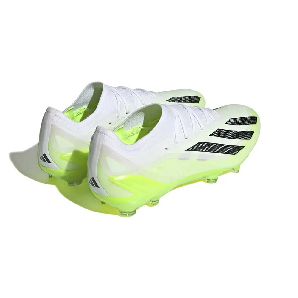 Unisex Adidas X CRAZYFAST.1 FG Soccer Shoe - Cloud White/ Core Black/ Lucid Lemon - Regular (D) 5 Unisex Adidas X CRAZYFAST.1 FG Soccer Shoe - Cloud White/ Core Black/ Lucid Lemon - Regular (D) - Image 3