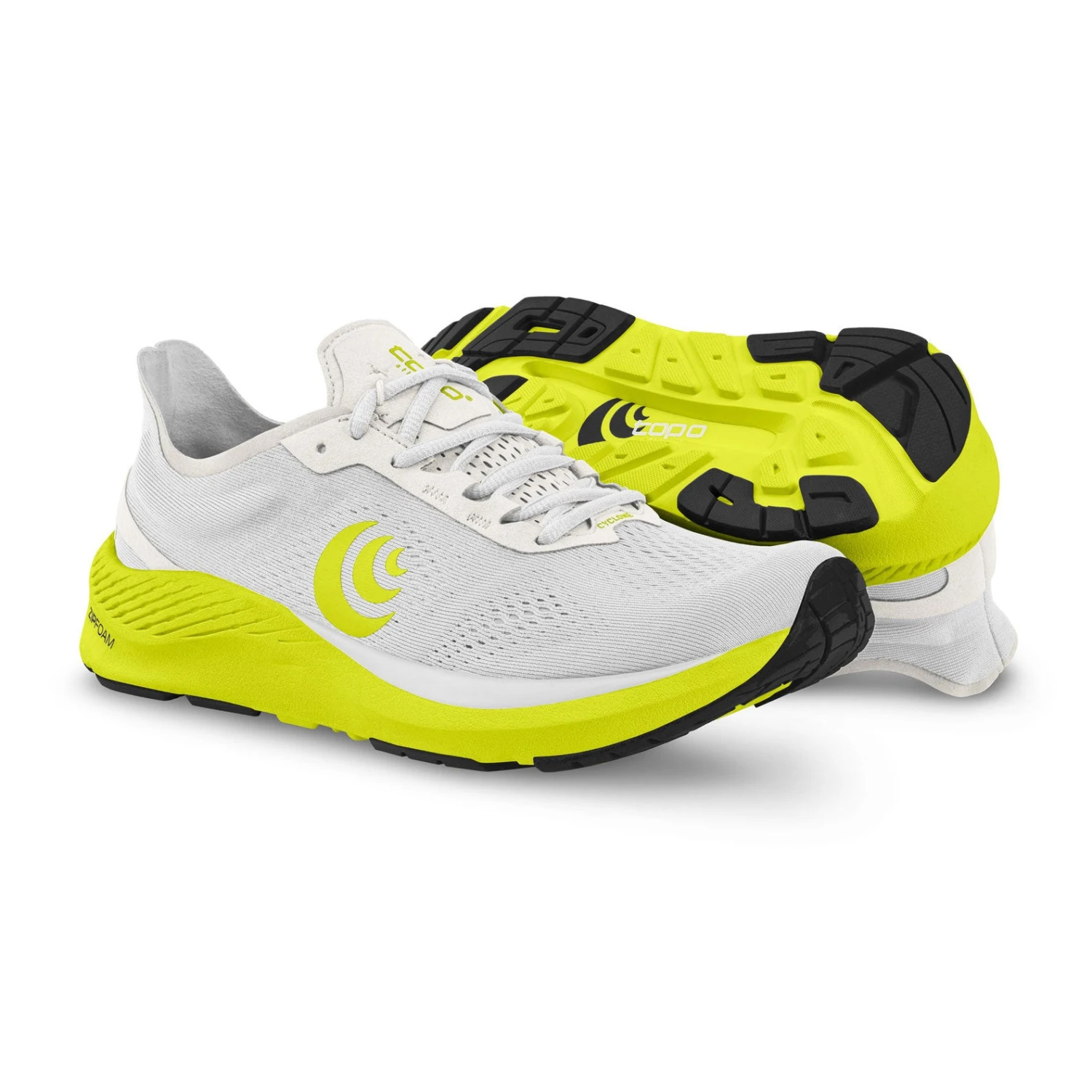 Topo Athletic Men's Cyclone Running Shoe - White/Lime - Regular (D) 6 Topo Athletic Men's Cyclone Running Shoe - White/Lime - Regular (D) - Image 4