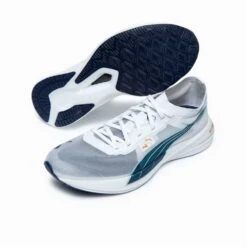 Women's Deviate Nitro Elite Racer X TRACKSMITH - Puma White-Peacoat-Puma Team Gold- Regular (B) -Men Shoes Store PUMA x TRACKSMITH Deviate NITRO Elite Racer Women s Running Shoes 1