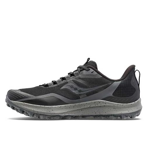 Saucony Women's Peregrine 12 Trail Running Shoe - Black/Charcoal - Regular (B) 4 Saucony Women's Peregrine 12 Trail Running Shoe - Black/Charcoal - Regular (B) - Image 2